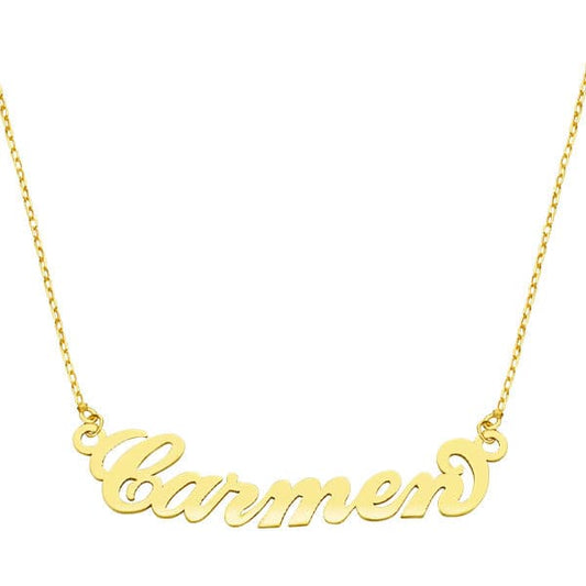 18K GARGANTILLA ORO AMARILLO NOMBRE PERSONALIZADO 7 LETRAS. CADENA 45CM