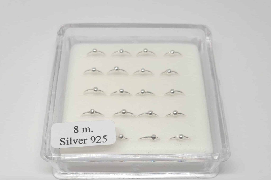 Pendiente de nariz de plata de ley - Joyería Zafir