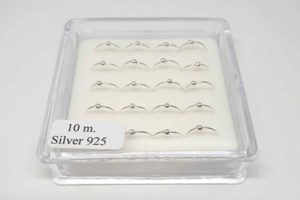 Pendiente de nariz de plata de ley - Joyería Zafir