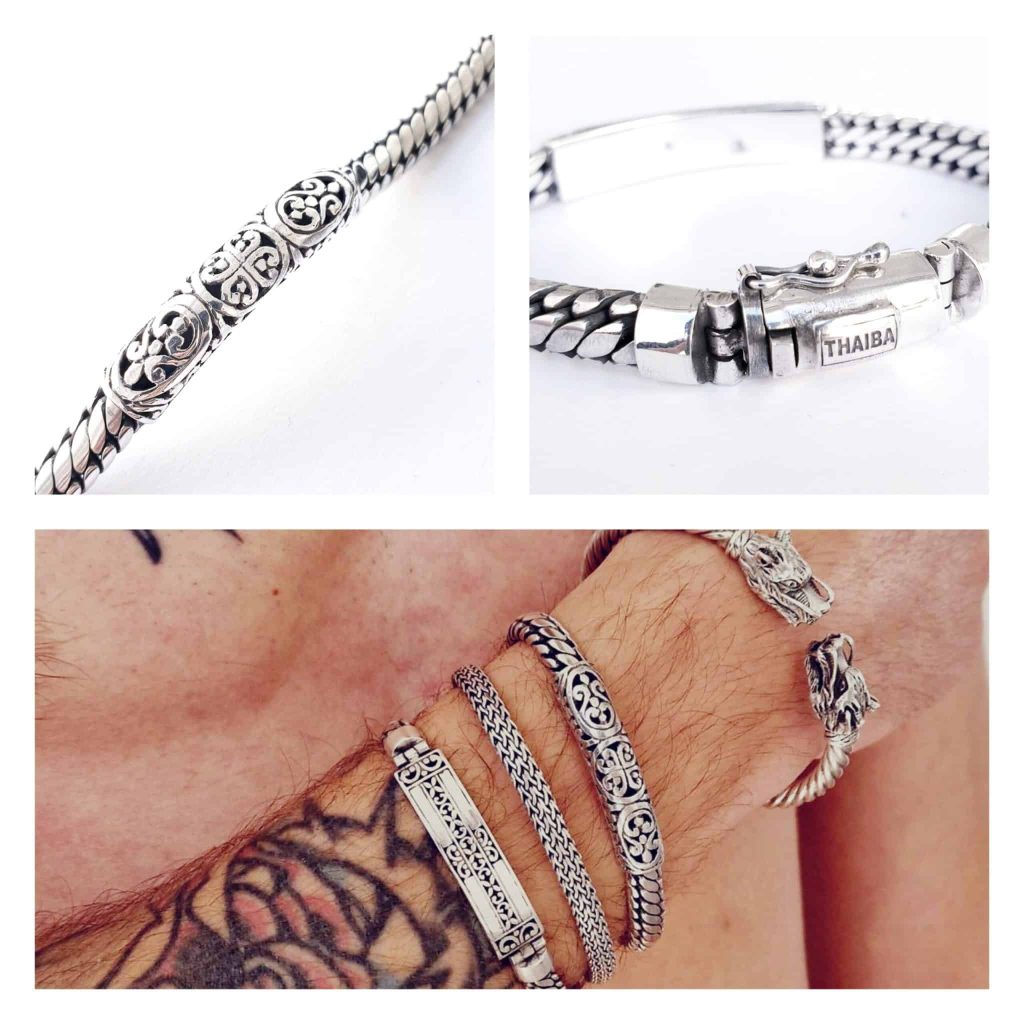 Pulsera hombre Eros 20cm de plata de ley