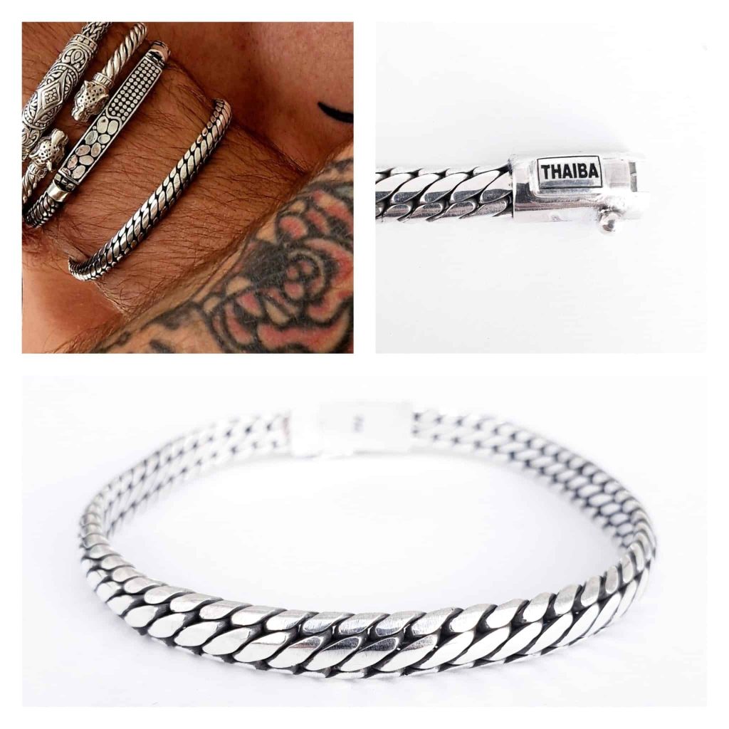 Pulsera hombre Neo 20cm de plata de ley