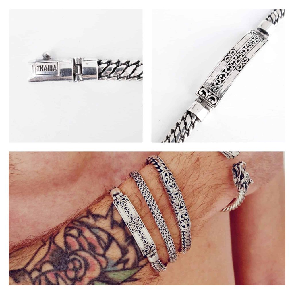 Pulsera hombre Zeus 20cm de plata de ley