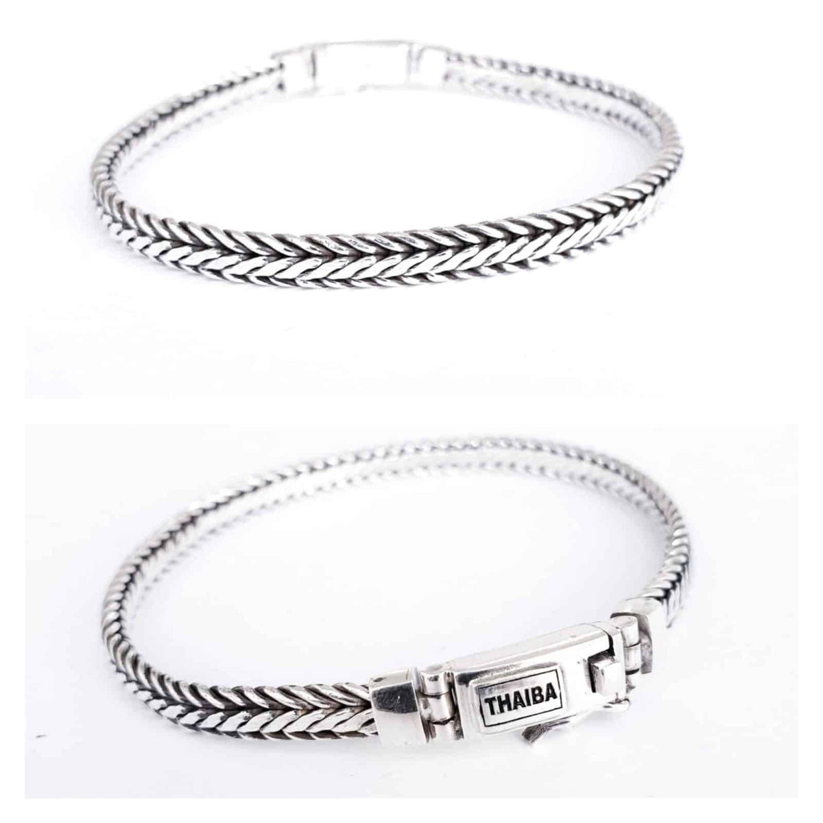 Pulsera hombre Hermes 21cm de plata de ley - vista adicional