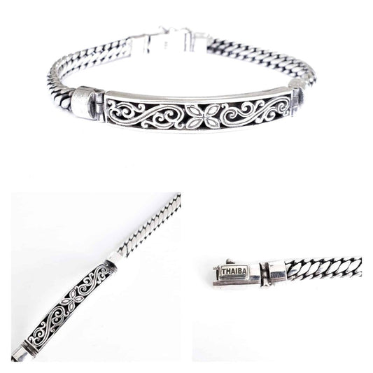 Pulsera hombre Ares 20cm de plata de ley
