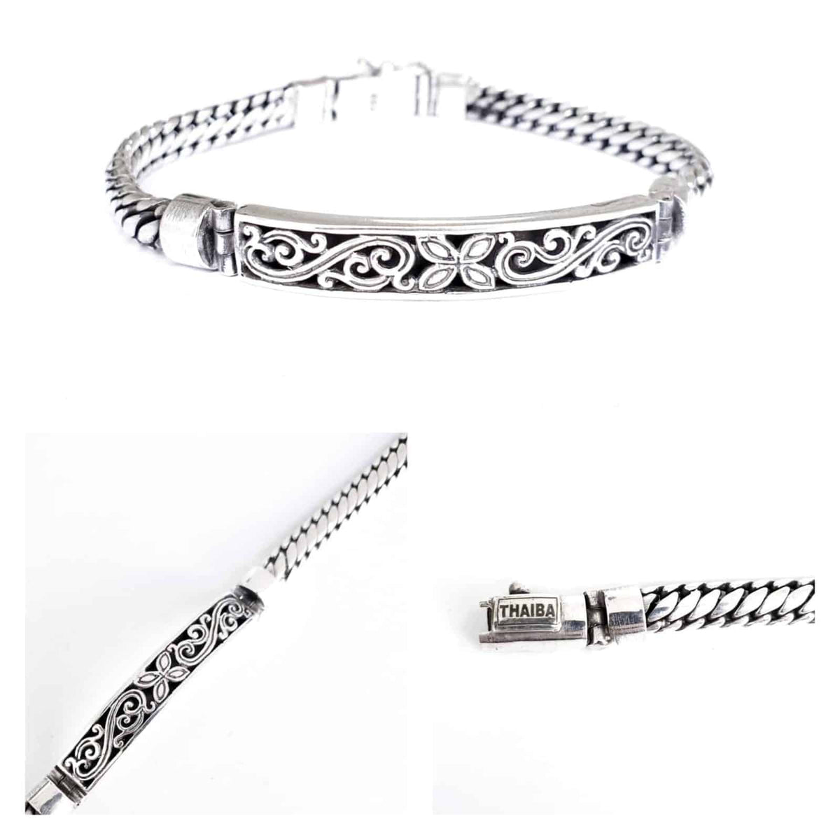 Pulsera hombre Ares 20cm de plata de ley - vista adicional