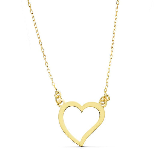 18K GARGANTILLA ORO AMARILLO CORAZON 13X13 MM 45CM C. AMOR