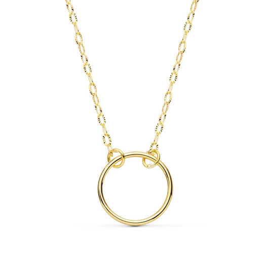 18K COLLAR ORO AMARILLO ARO 13 MM LARGO 42CM