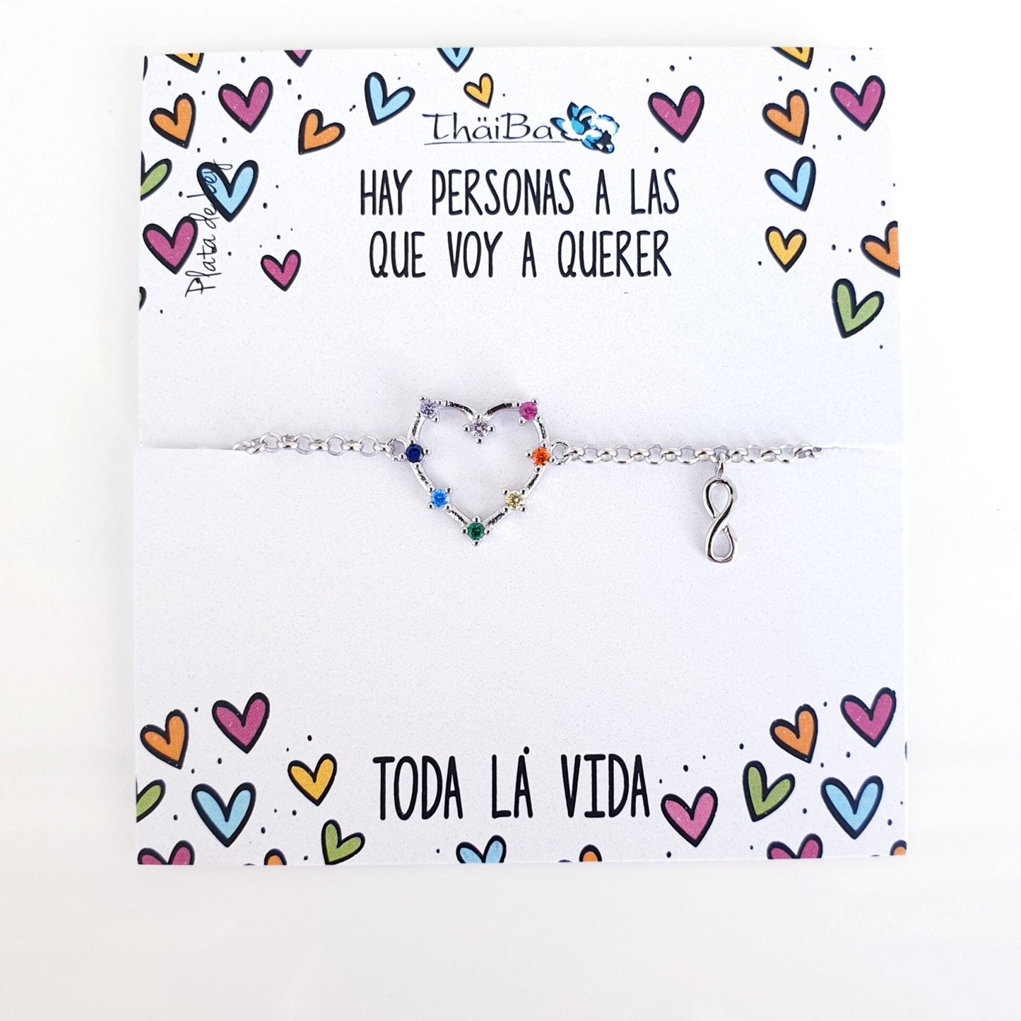 Joyas Con Mensaje - Pul2106 Corazon Multicolor - Senora