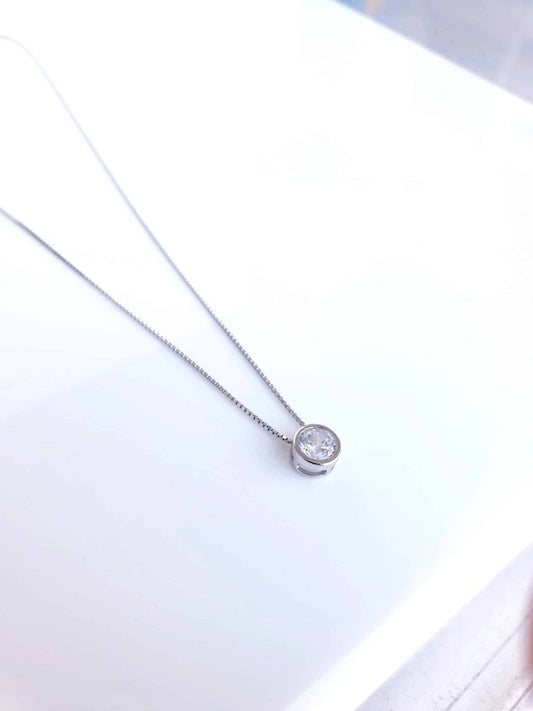Collar punto de luz 4mm de plata de ley - Joyería Zafir