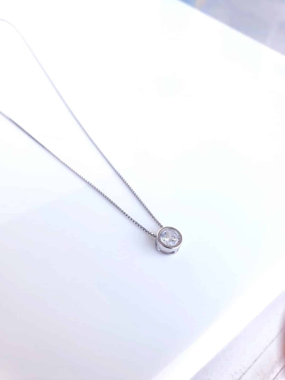 Collar punto de luz 4mm de plata de ley - vista adicional