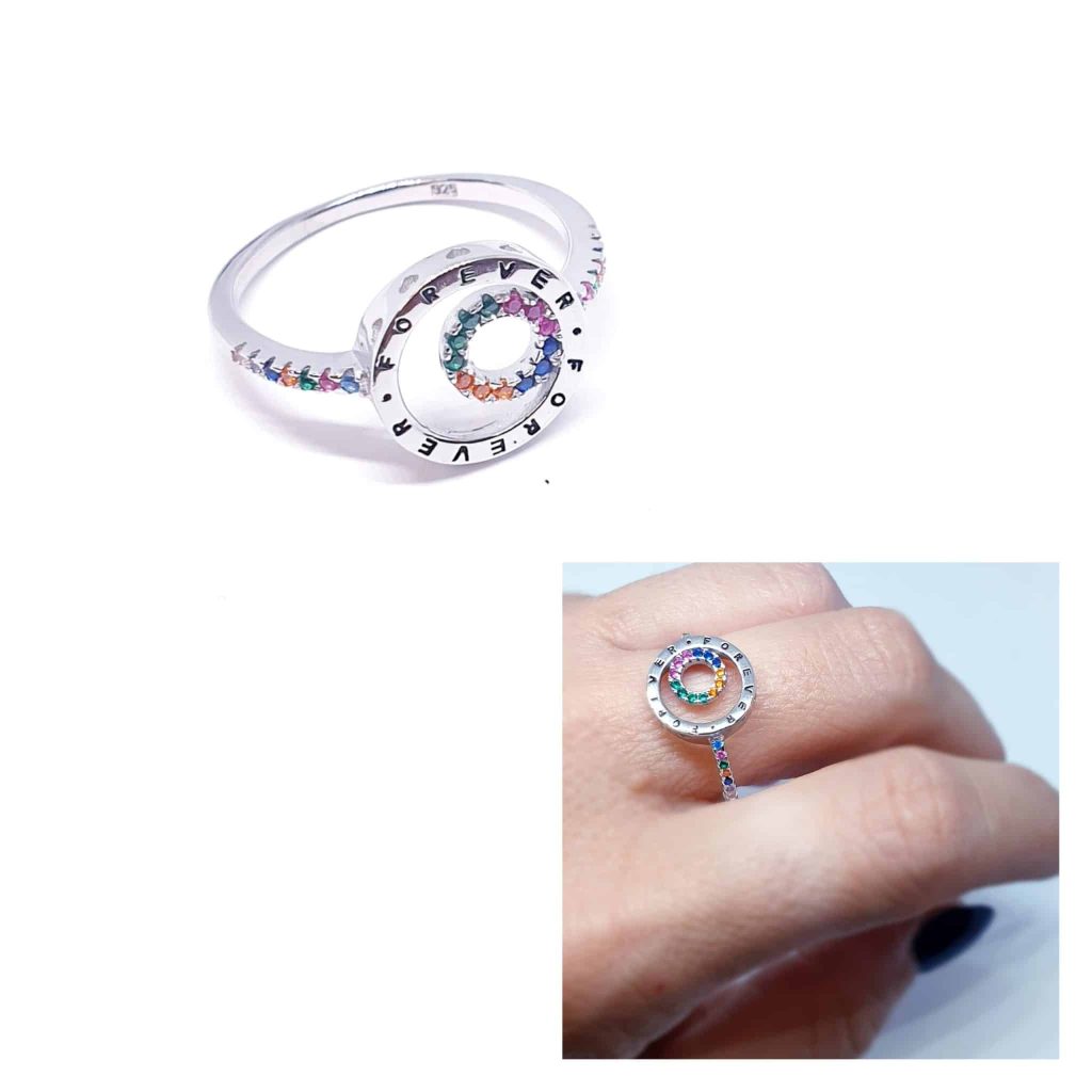 Anillo forever de plata de ley