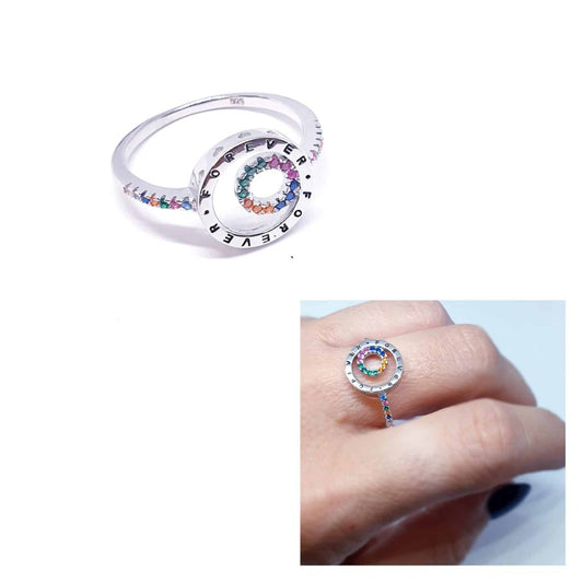 Anillo forever de plata de ley