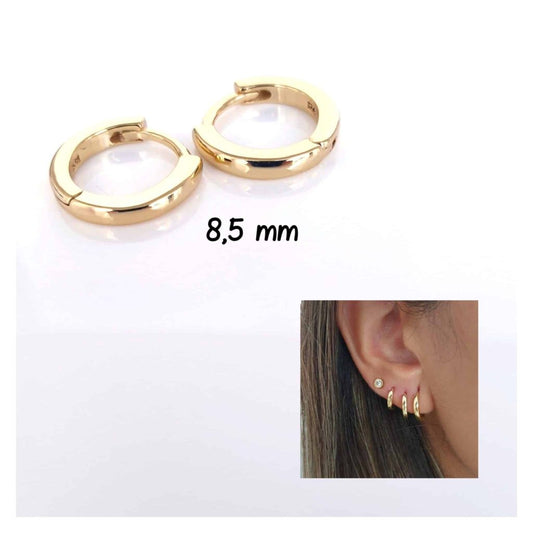 Pendientes basic oro S de plata de ley