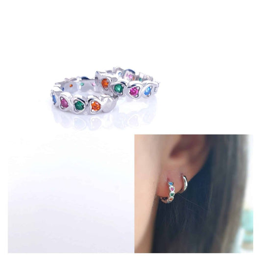 Pendientes love de plata de ley - Joyería Zafir