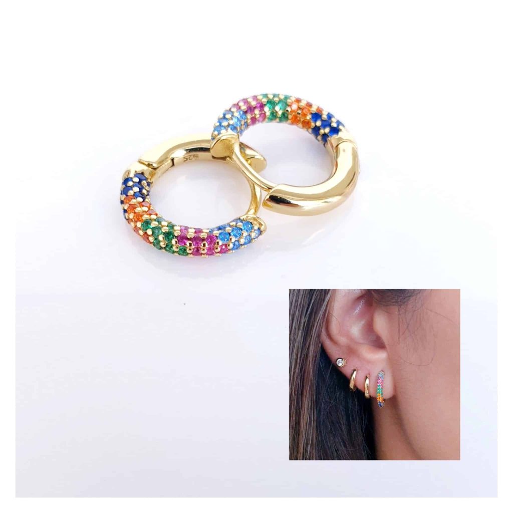 Pendientes Ágatha oro de 14 quilates