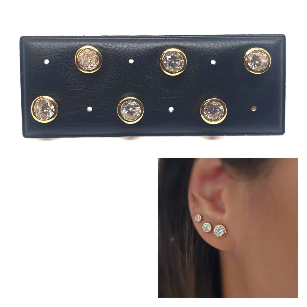 Pendientes punto de luz oro 6 mm de 14 quilates