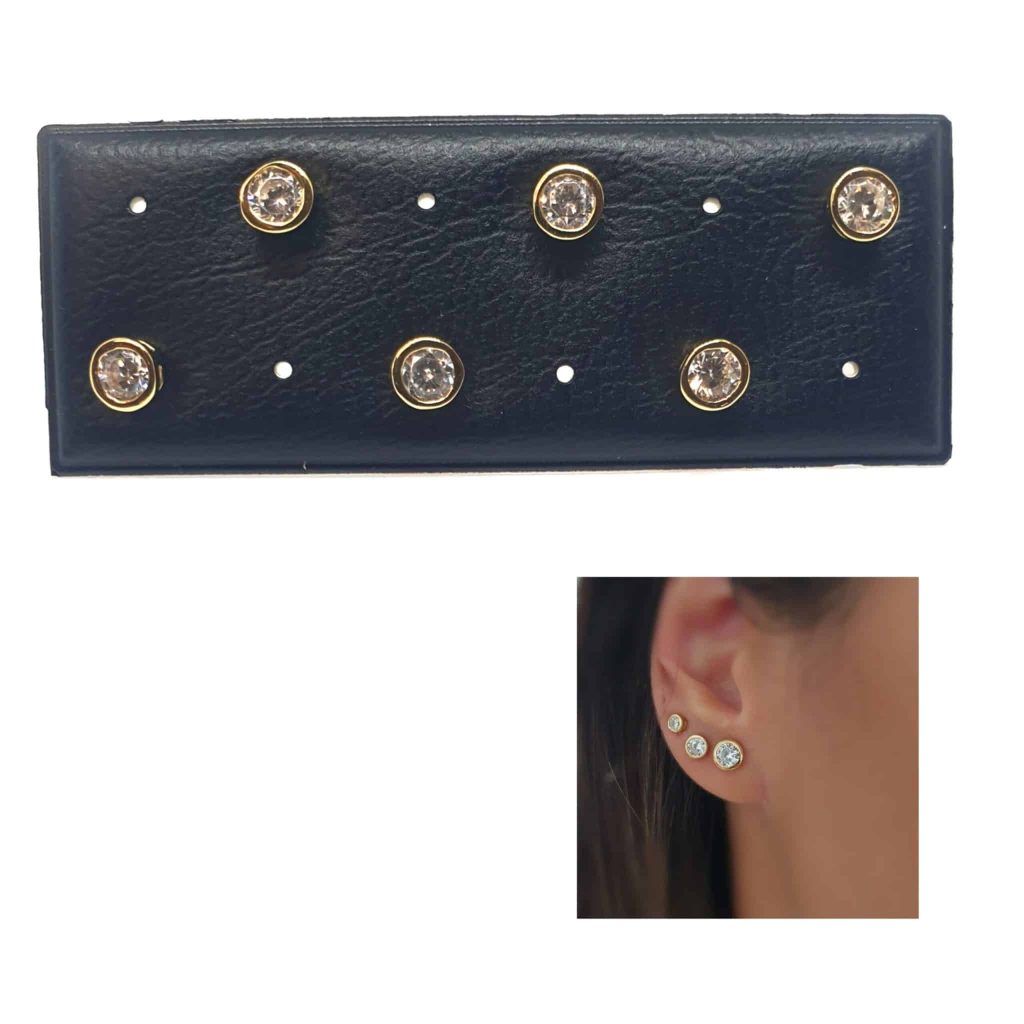Pendientes punto de luz oro 5 mm de 14 quilates