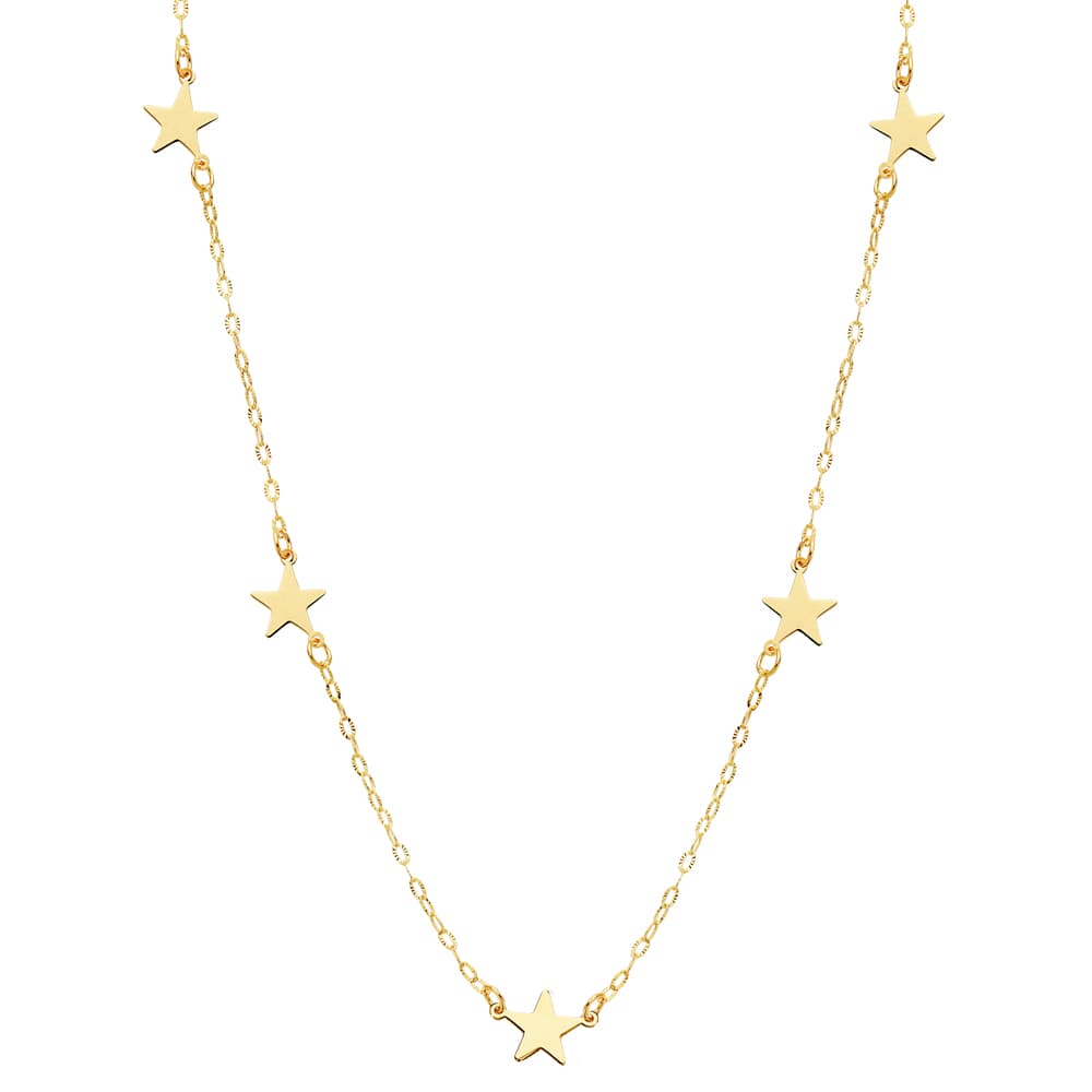 Gargantilla Estrellas 42 cm de oro amarillo 18K