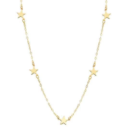 18K GARGANTILLA ESTRELLAS ORO AMARILLO 42CM