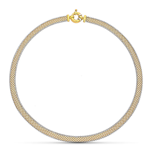 18K GARGANTILLA ORO BICOLOR MALLA 43CM