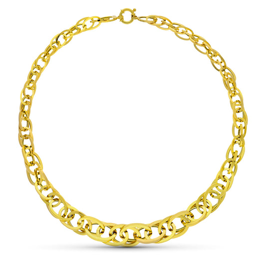 18K GARGANTILLA ORO AMARILLO ESLABONES 45CM