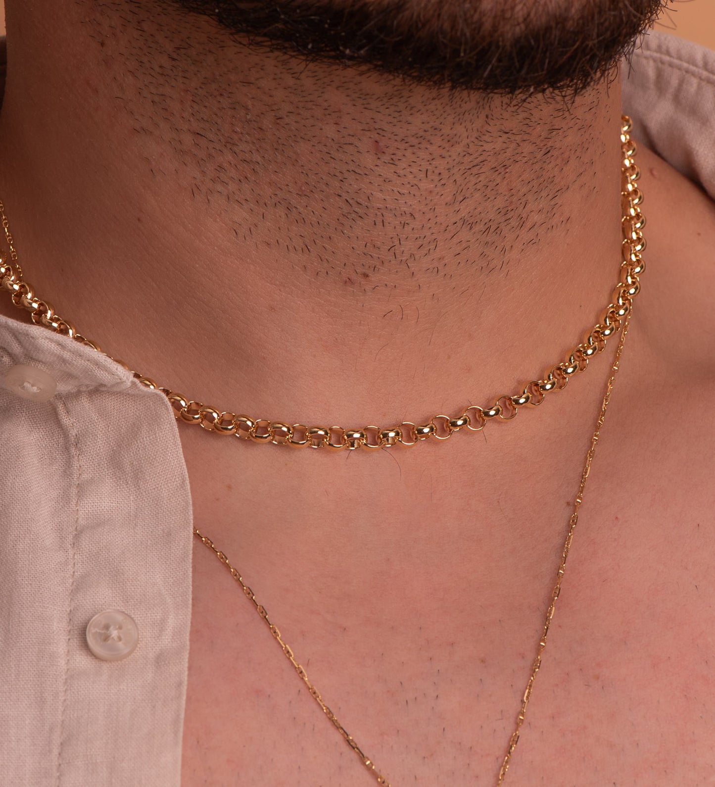 18K CADENA ORO AMARILLO ROLO HUECA 45CM 5.5 MM