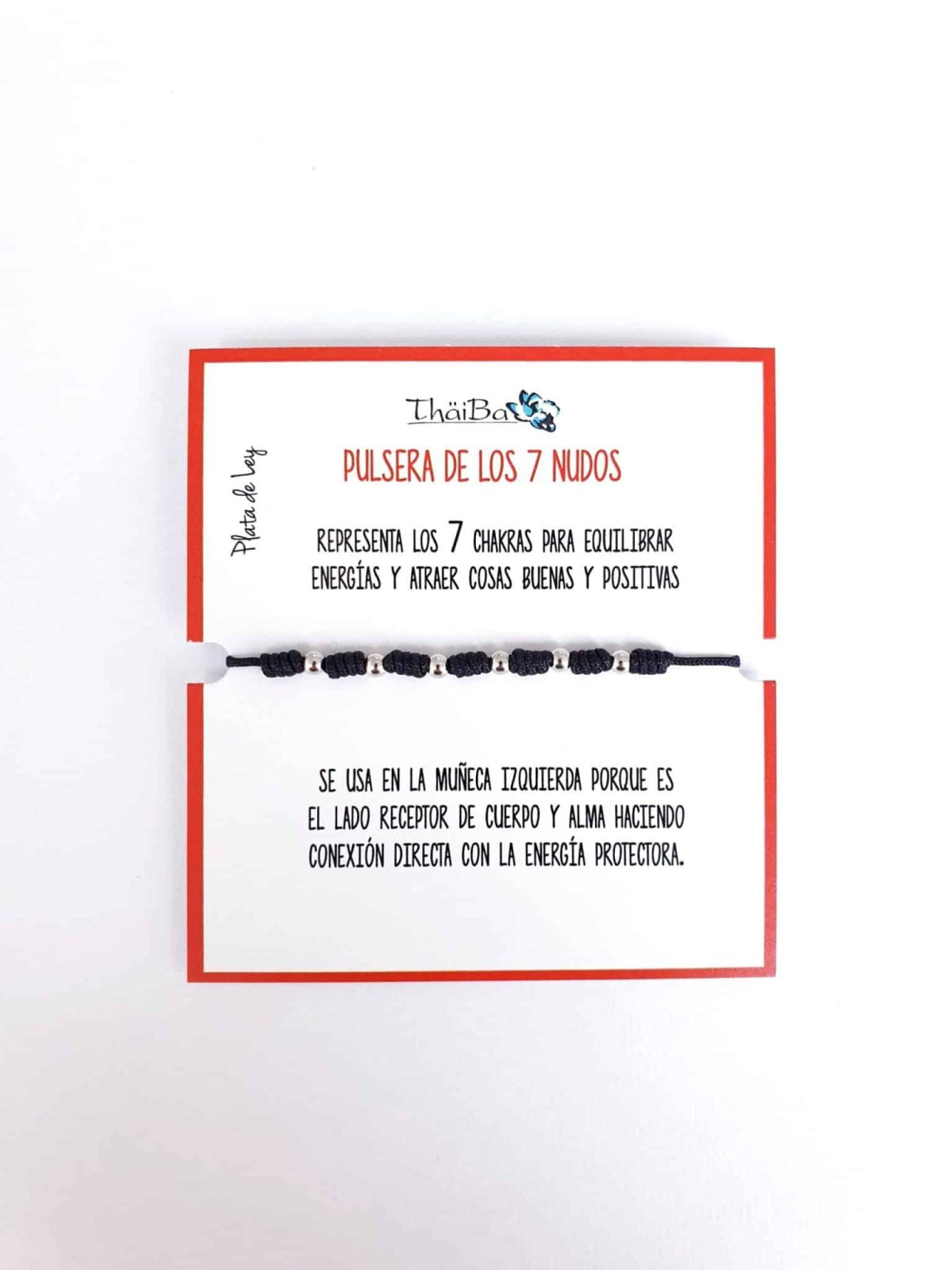 Pulsera 7 nudos de plata de ley - vista adicional