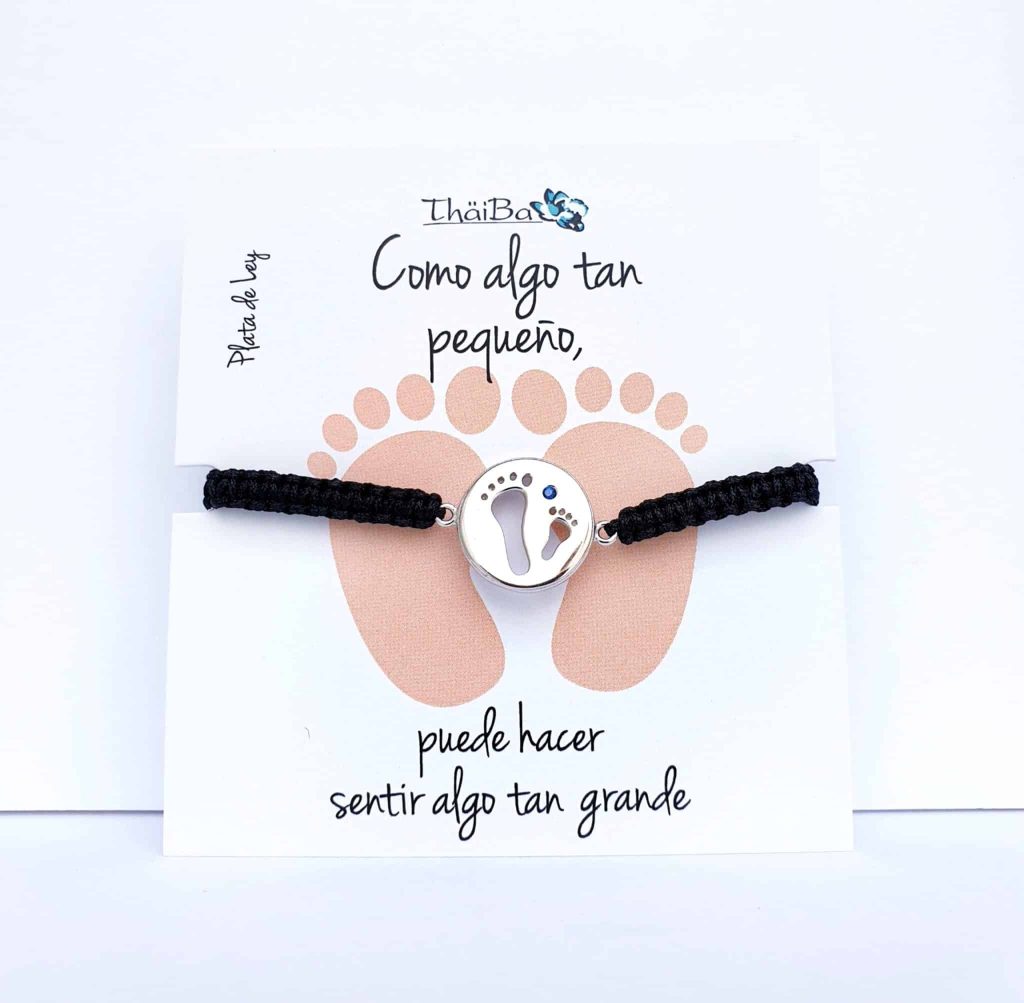 Pulsera pies niño de plata de ley