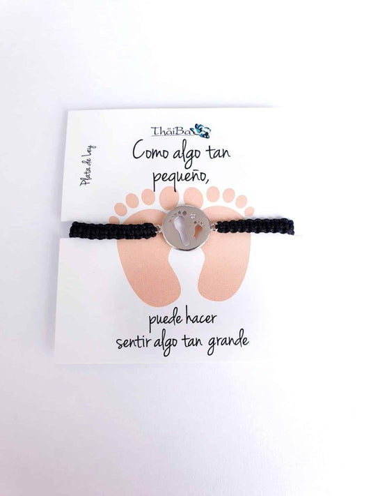 Pulsera pies niña de plata de ley