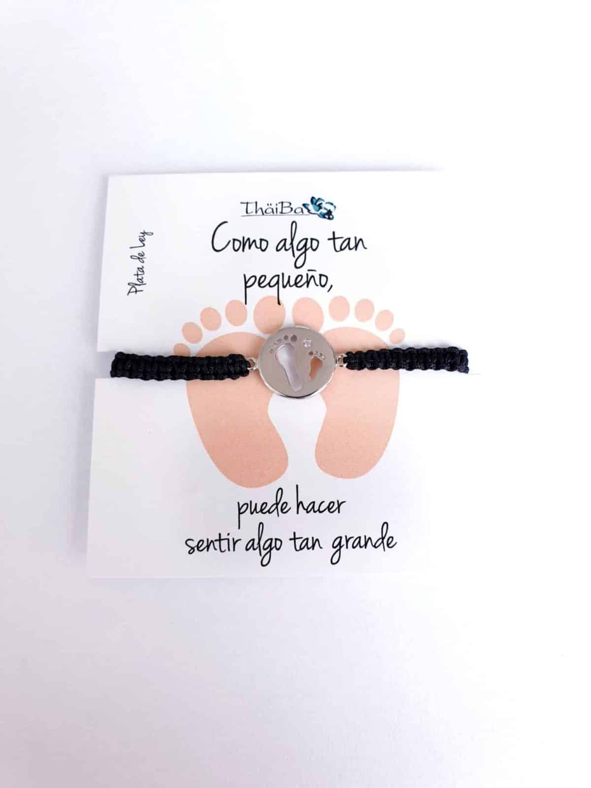Pulsera pies niña de plata de ley - vista adicional