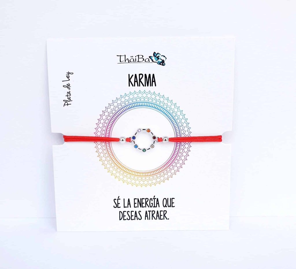 Pulsera hilo rojo karma de plata de ley