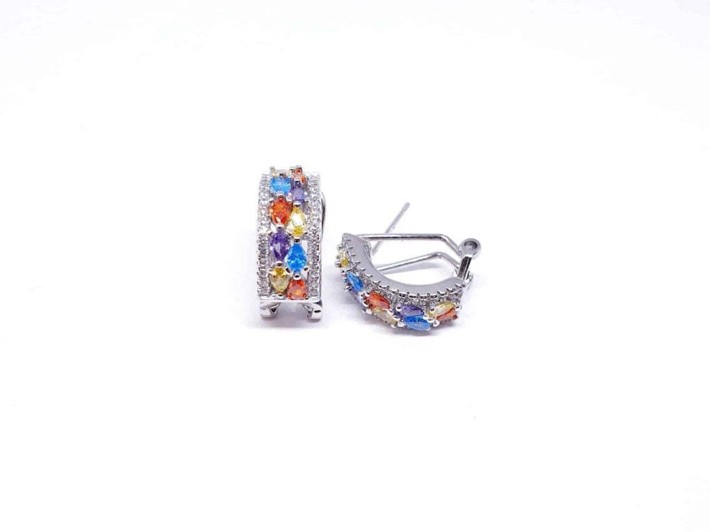 Pendientes omega Venecia de plata de ley