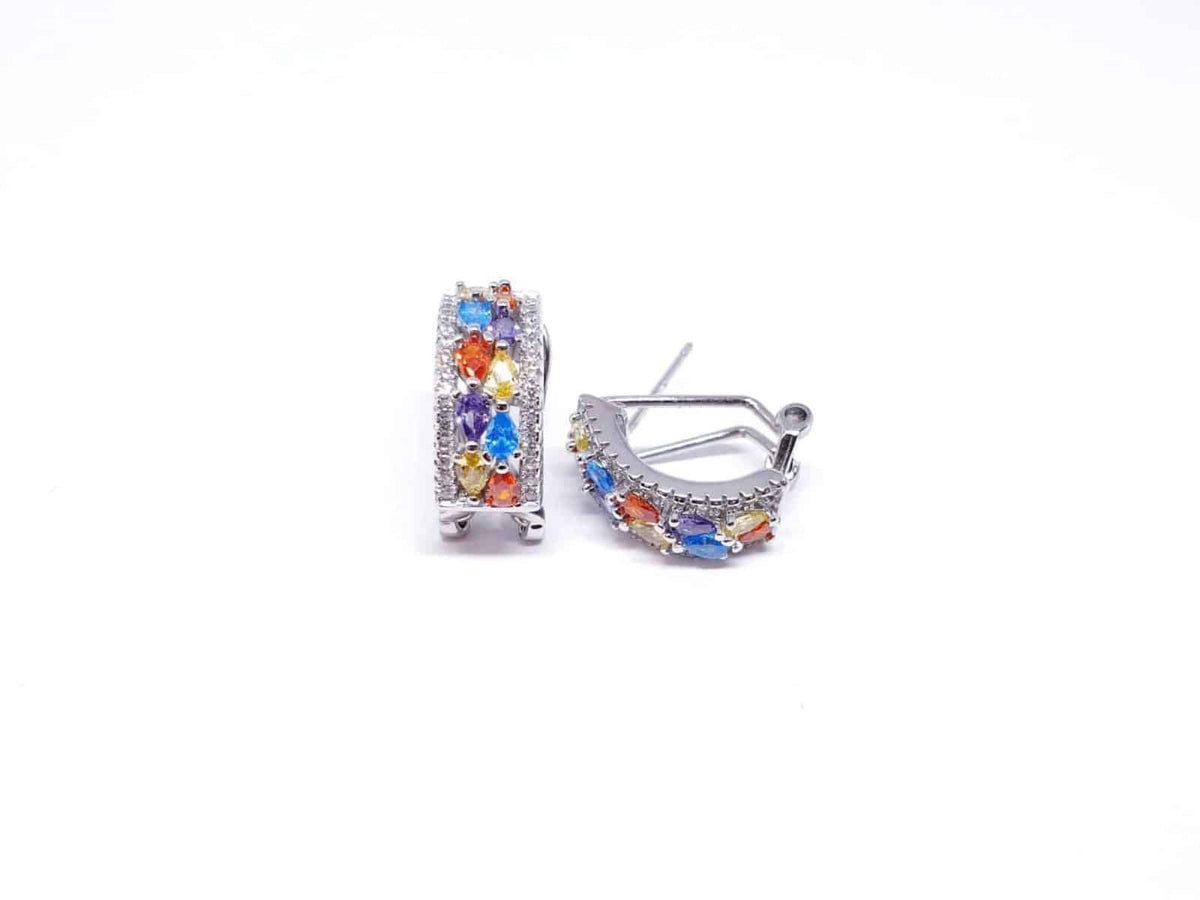 Pendientes omega Venecia de plata de ley - vista adicional