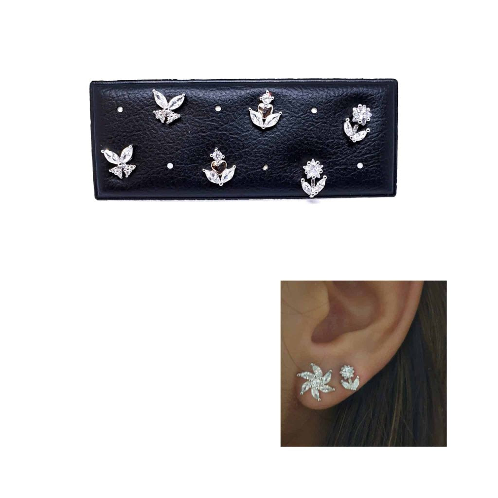 Pendientes primavera blanca