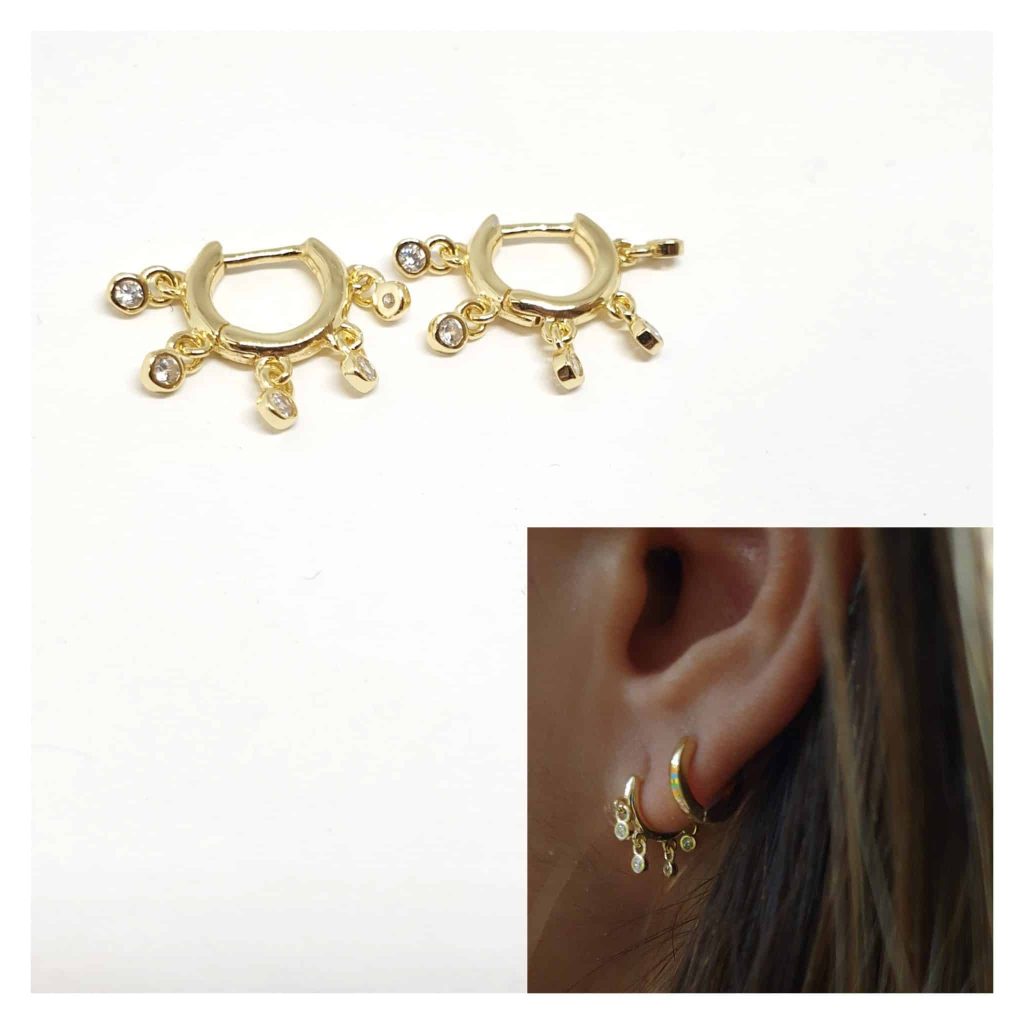 Pendientes Lolitas oro de plata de ley