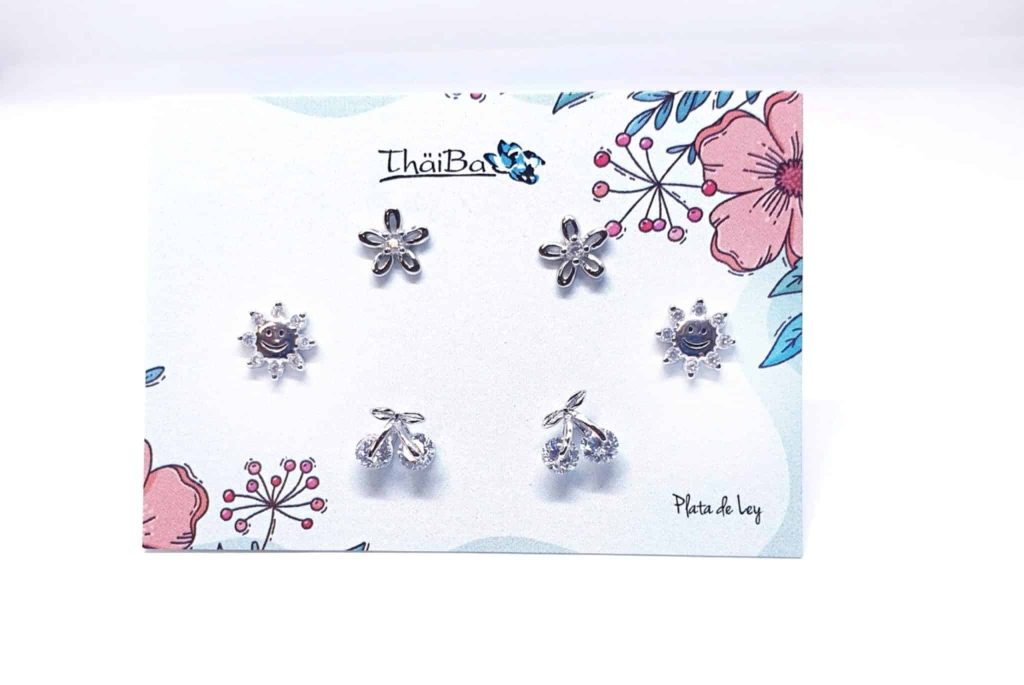 Pendientes pack Cherry de plata de ley