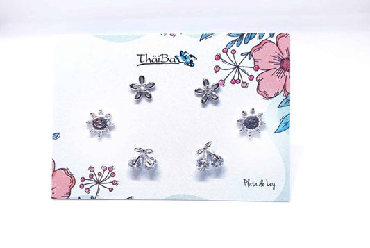 Pendientes pack Cherry de plata de ley