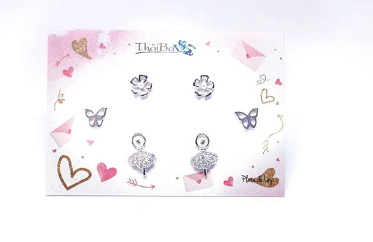 Pendientes pack bailarina de plata de ley