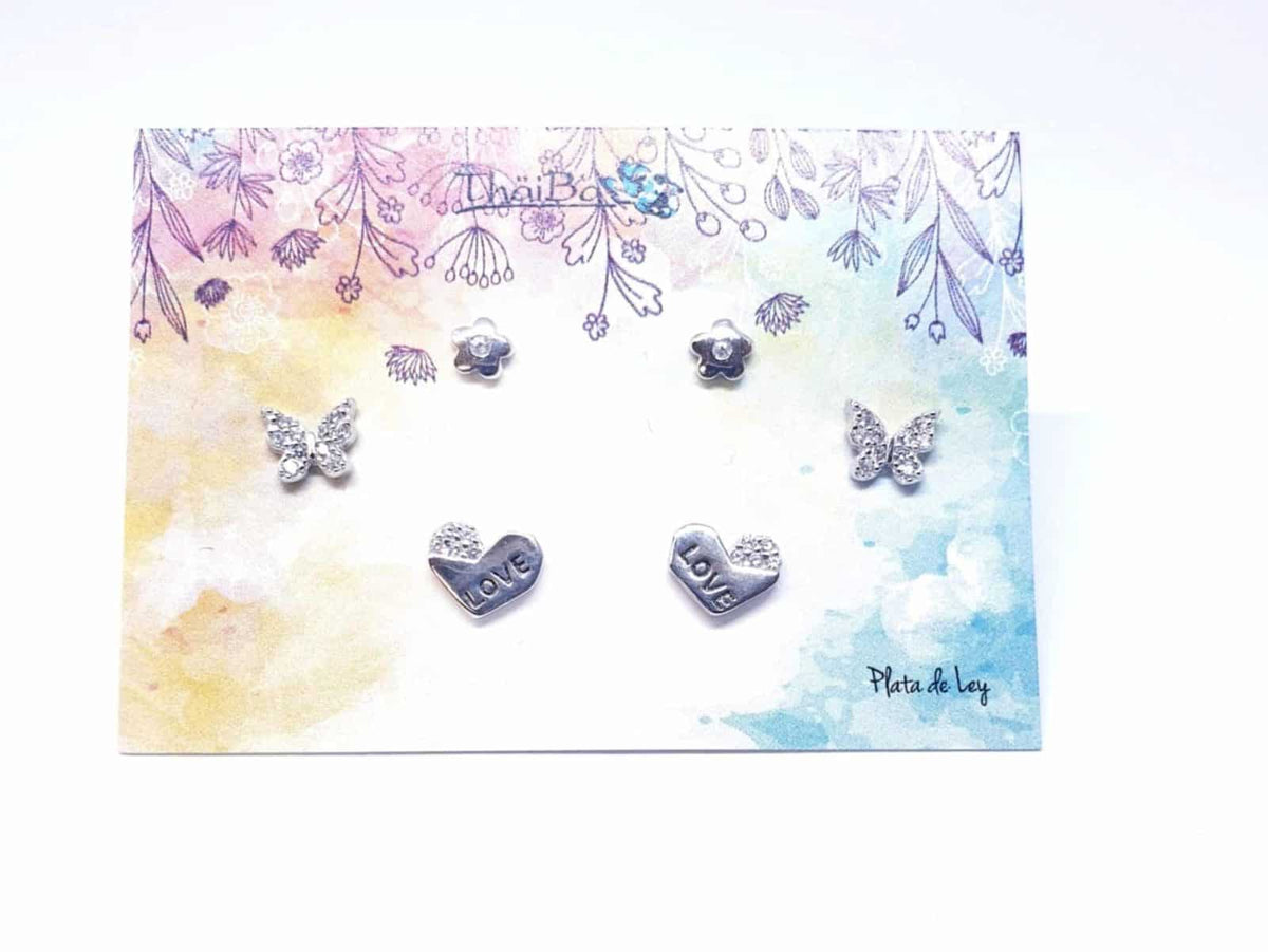 Pendientes primavera de plata de ley - vista adicional