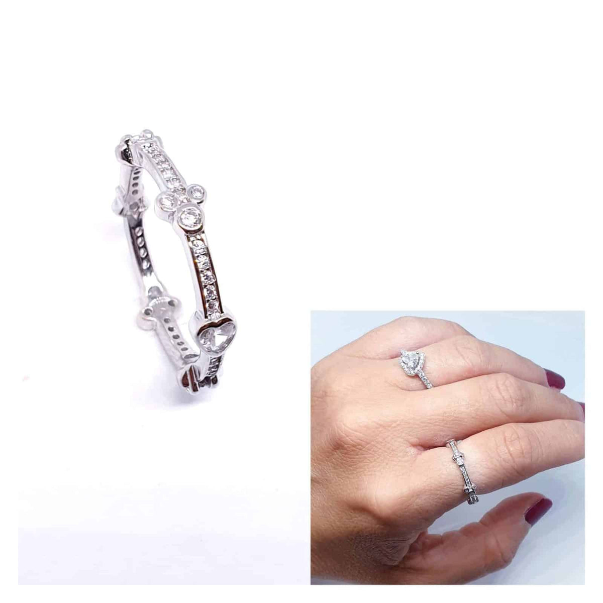 Anillo mickey de plata de ley - vista adicional