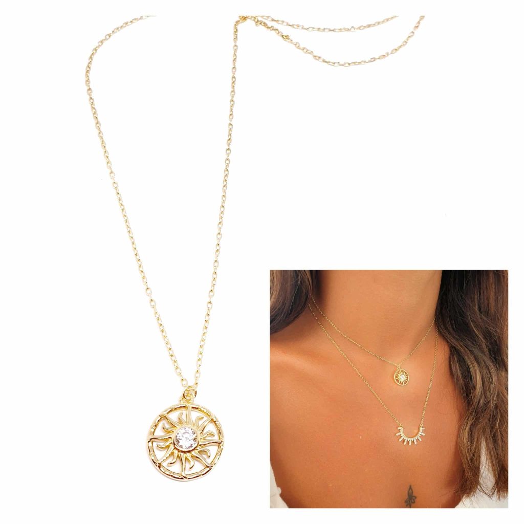Collar sunshine oro de 14 quilates