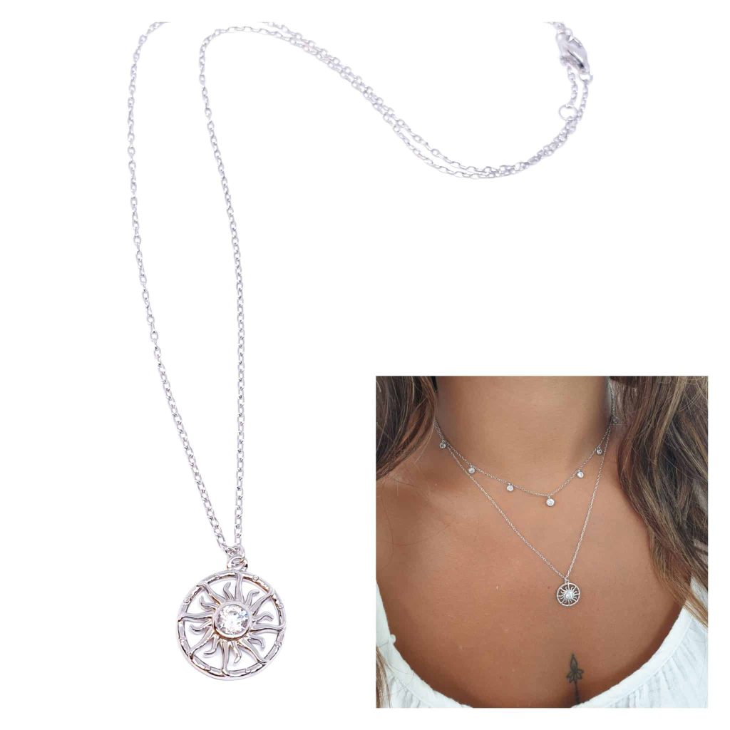 Collar sunshine de plata de ley