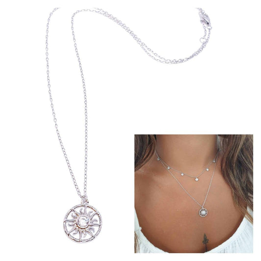 Collar sunshine de plata de ley - Joyería Zafir