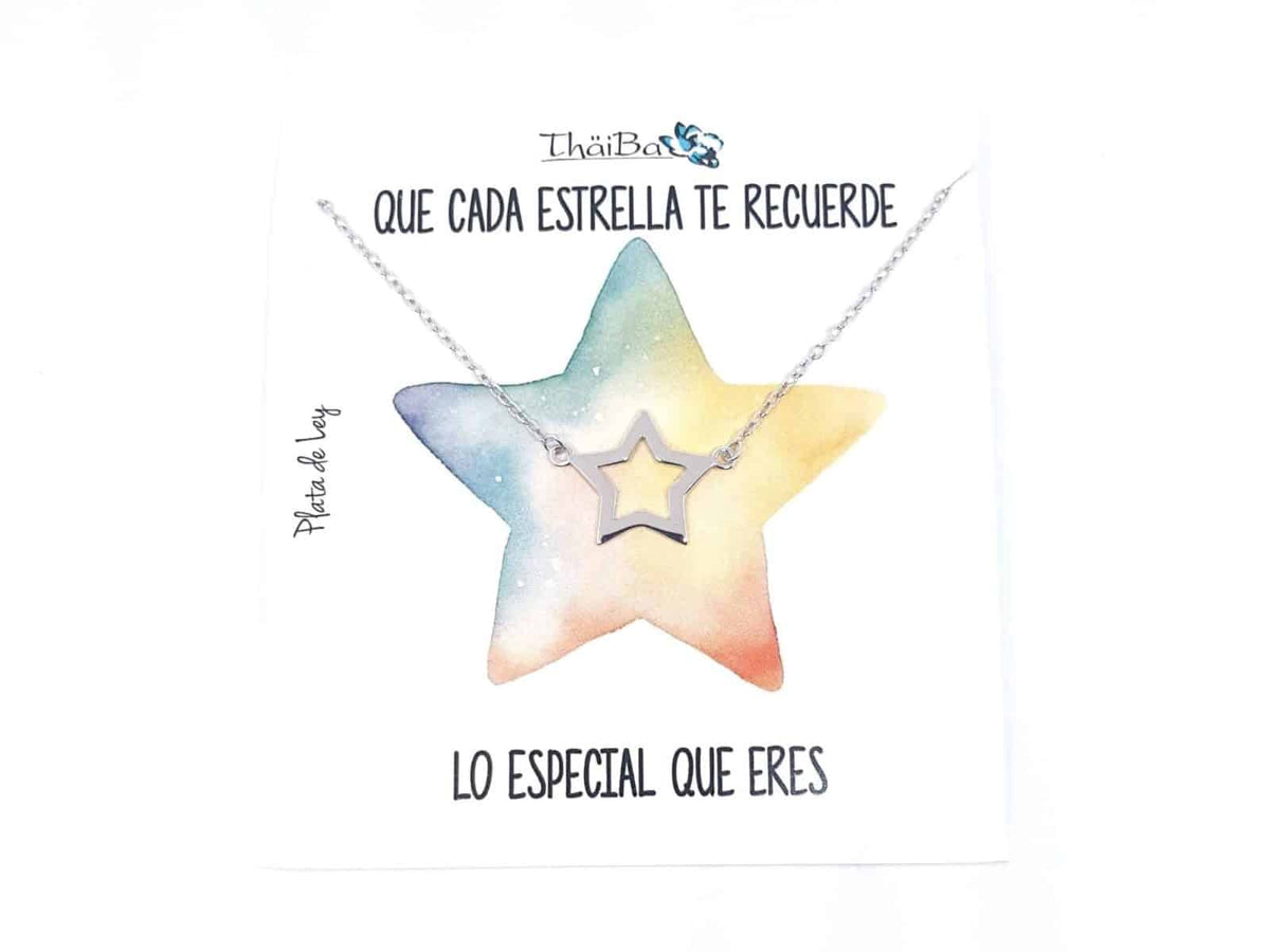 Colla estrella especial de plata de ley - vista adicional