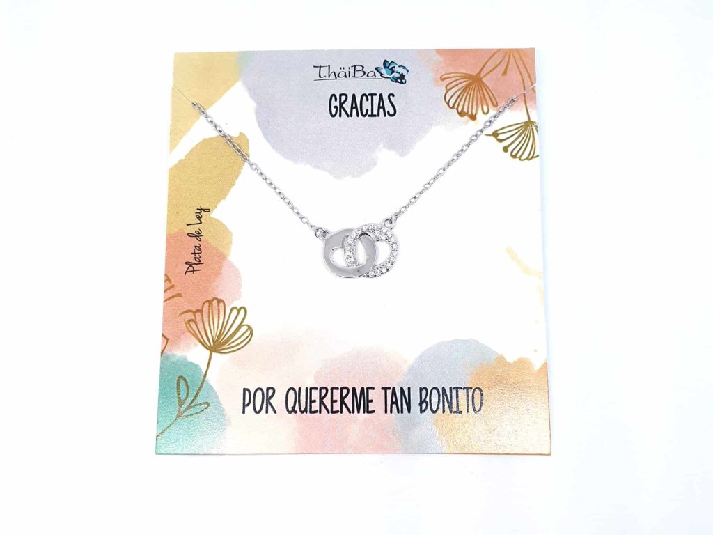 Collar corazones de plata de ley