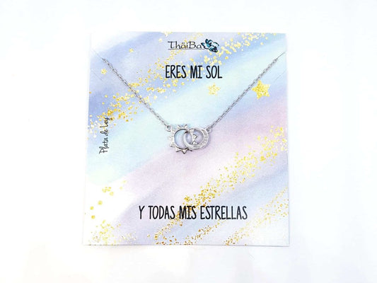Collar eclipse de plata de ley