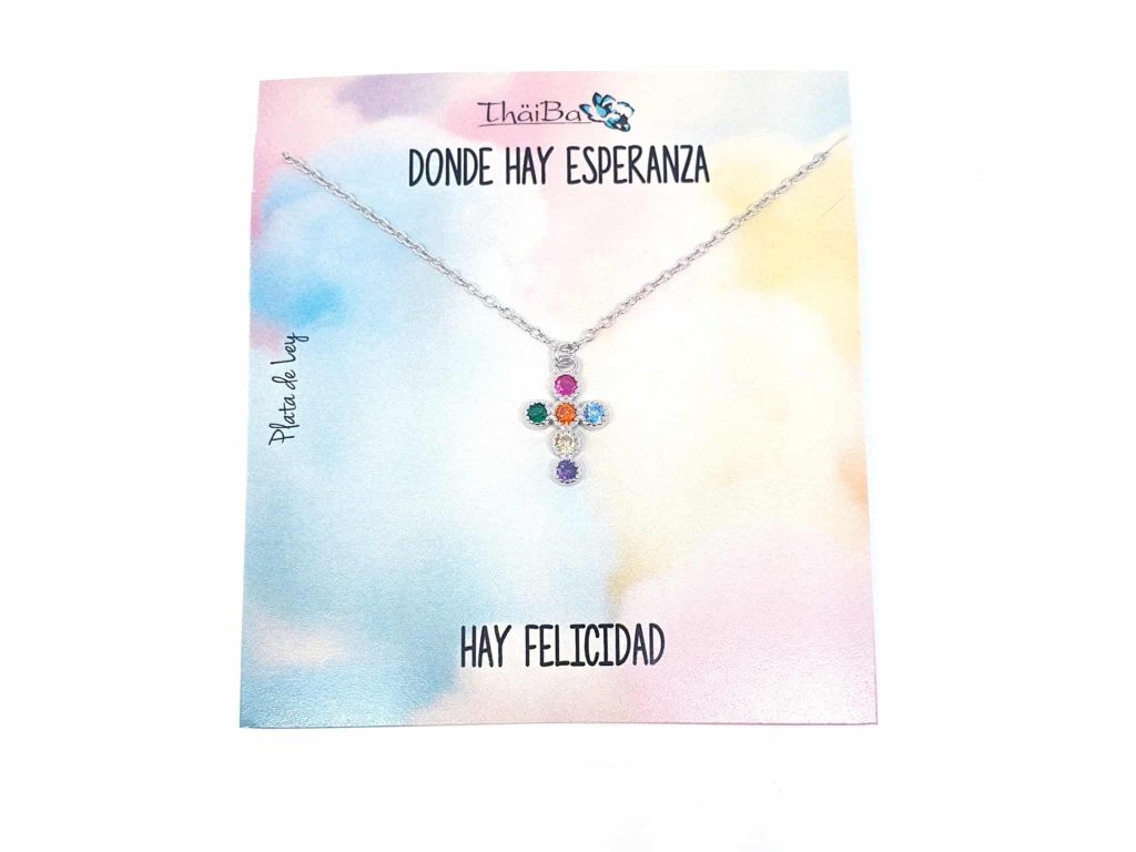 Collar esperanza de plata de ley