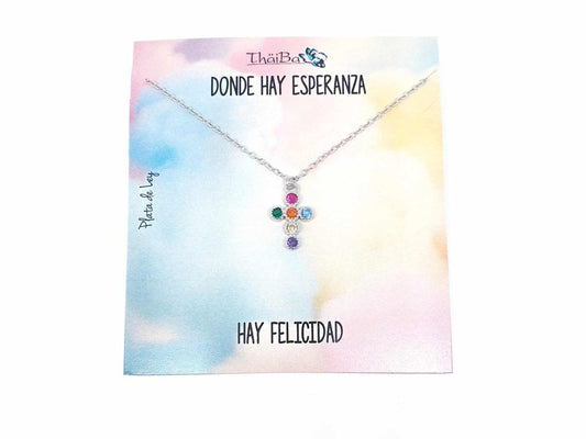 Collar esperanza de plata de ley