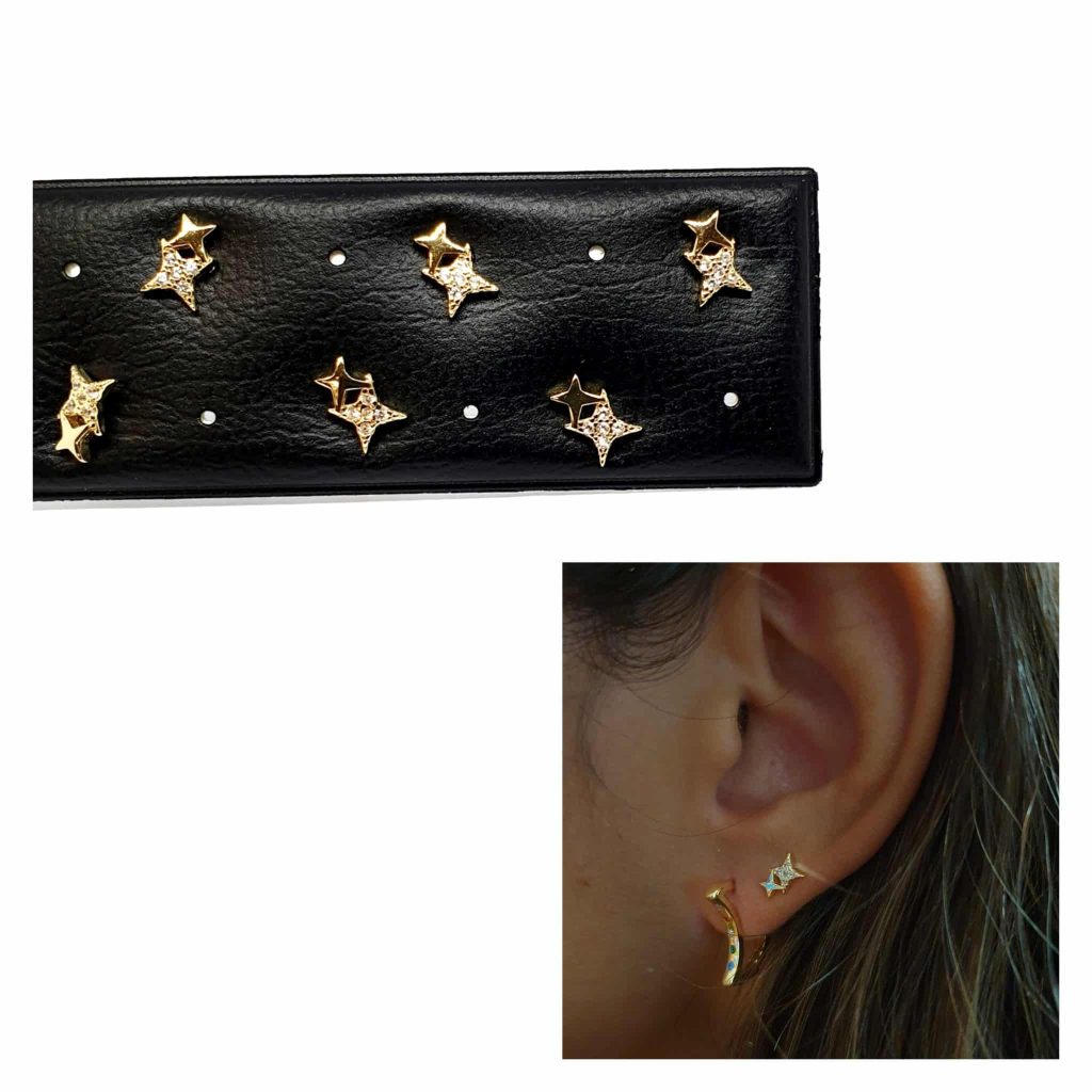 Pendientes estrella polar oro de 14 quilates