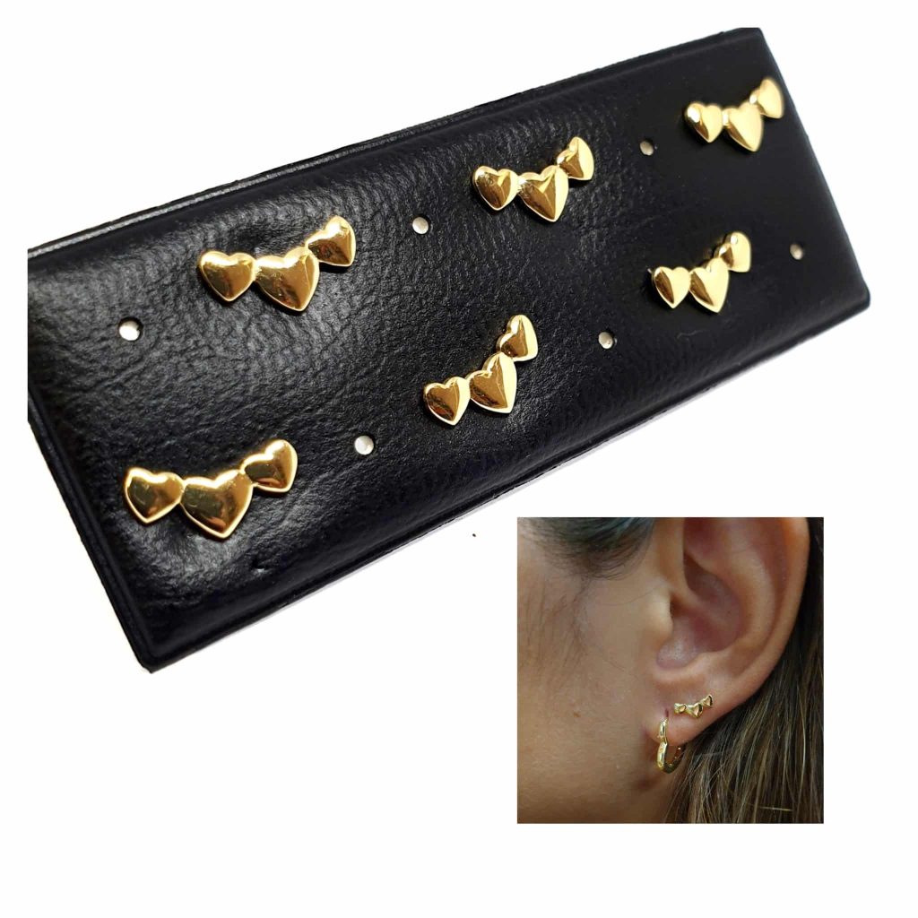 Pendientes corazón oro de 14 quilates